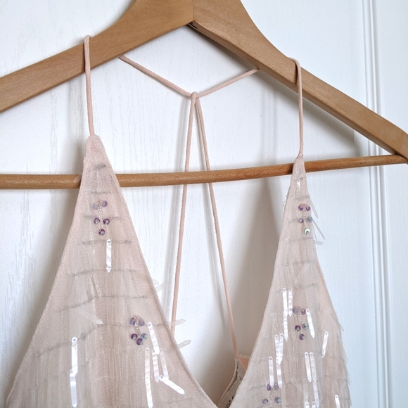 Bershka Sequins Crop Top with hand stitched detail - Picture 10 of 11